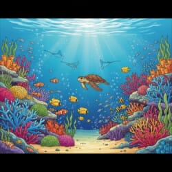 Tropische Fische Ausmalen - Ursprüngliches Bild