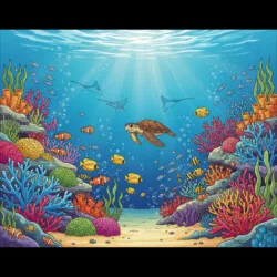 Tropické Ryby K Vybarvení - Původní obrázek