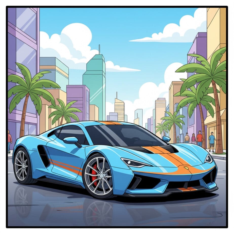 Sport Car Coloring 2