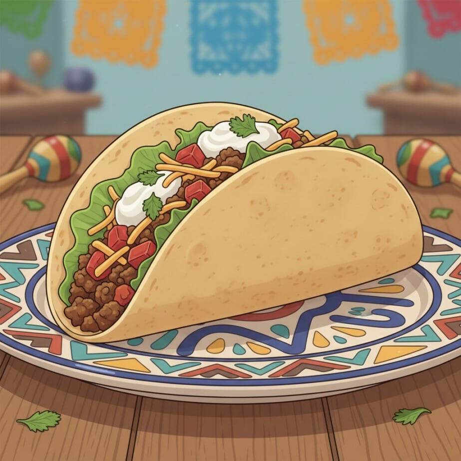 Taco Coloring Page 2