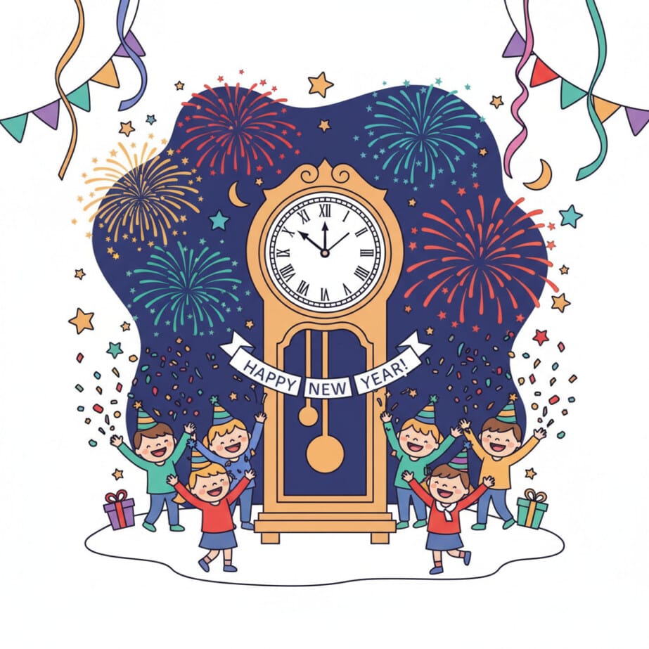 Coloring Page New Year 2