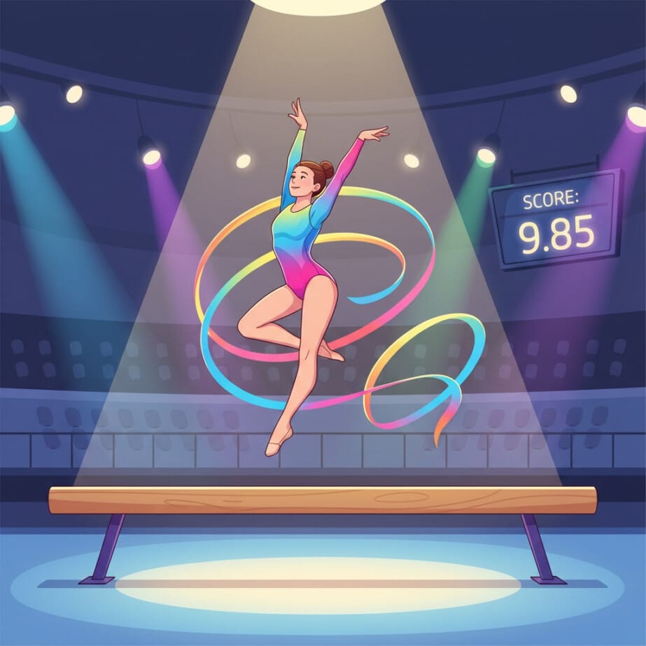 Coloring Page Gymnastics 2