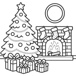 Christmas To Colour In - Printable Coloring page