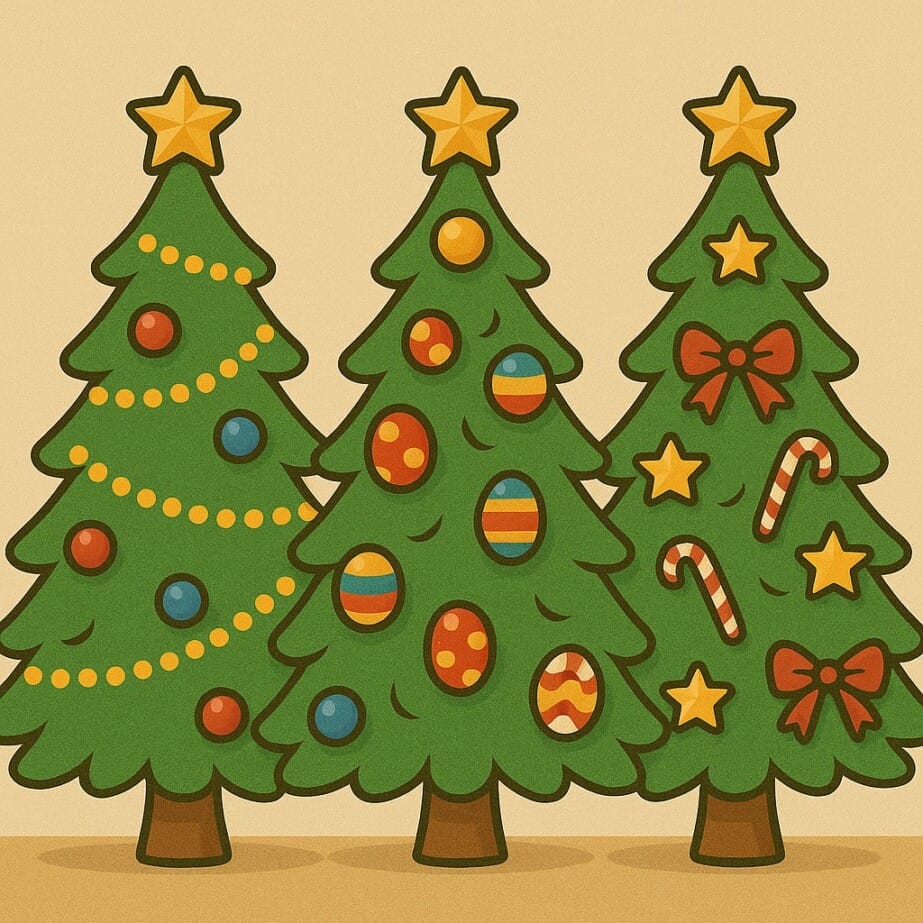 Christmas Tree Color Sheet 2
