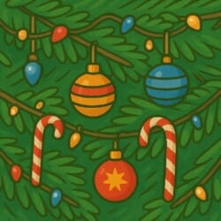 Christmas Tree Coloring Page Printable - Origin image