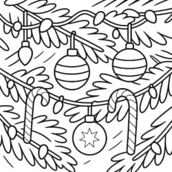 Christmas Tree Coloring Page Printable - Printable Coloring page