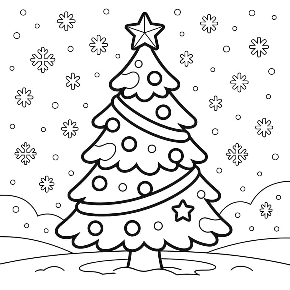 Christmas Tree Coloring Printable