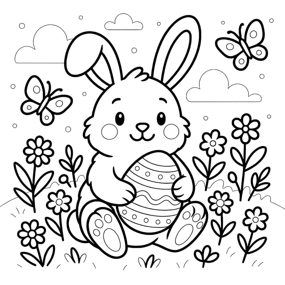 Easter Rabbit Coloring