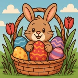 Easter Rabbit To Color - Origin image