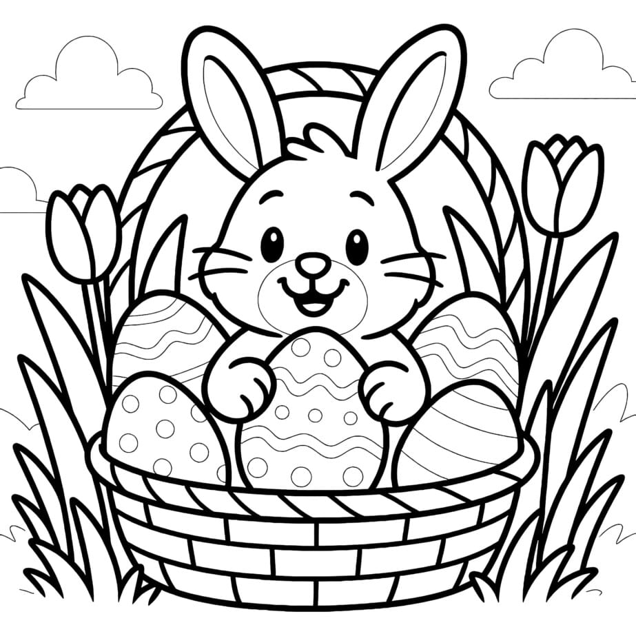 Easter Rabbit To Color