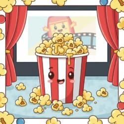 Popcorn Color Page - Origin image