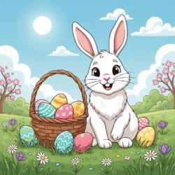 Easter Rabbit To Color - Origin image