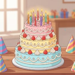 Birthday Cake Picture To Color - Origin image