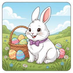 Colouring In Easter Bunny - Origin image