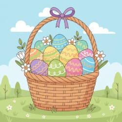 Easter Basket Coloring Sheet - Origin image
