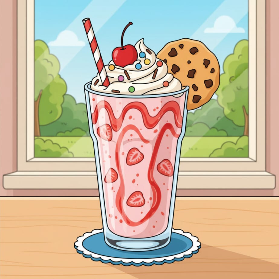 Milkshake Coloring Page 2