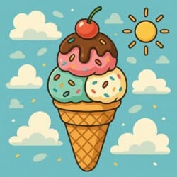 Ice Cream Cone Colouring - Origin image