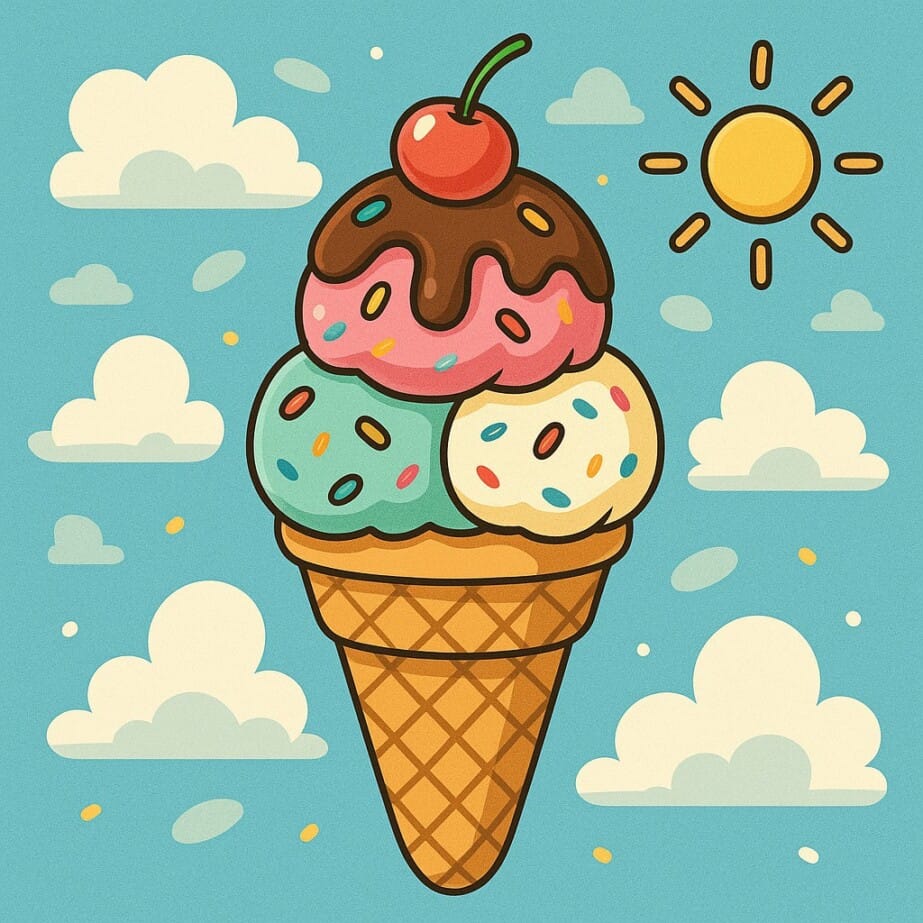 Ice Cream Cone Colouring 2