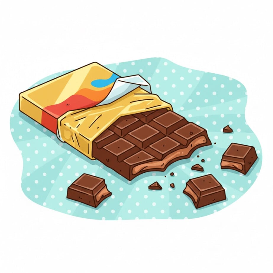 Chocolate Bar Coloring Page 2