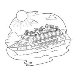 Ship Coloring Sheet - Printable Coloring page