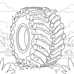 Monster Truck Picture To Color - Printable Coloring page