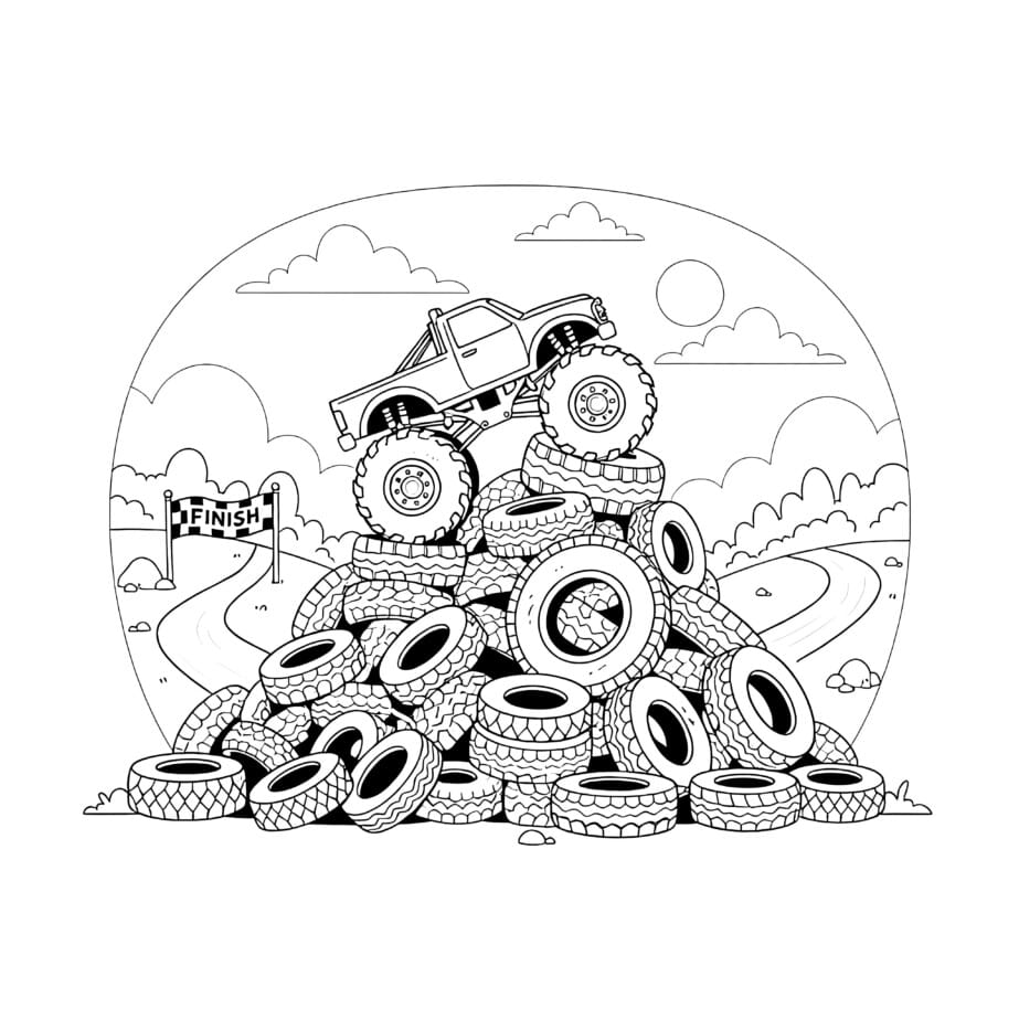 Coloring Monster Truck