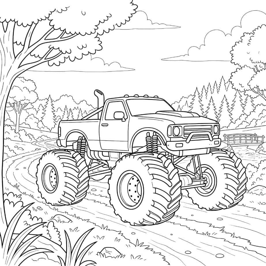 Monster Truck Coloring In