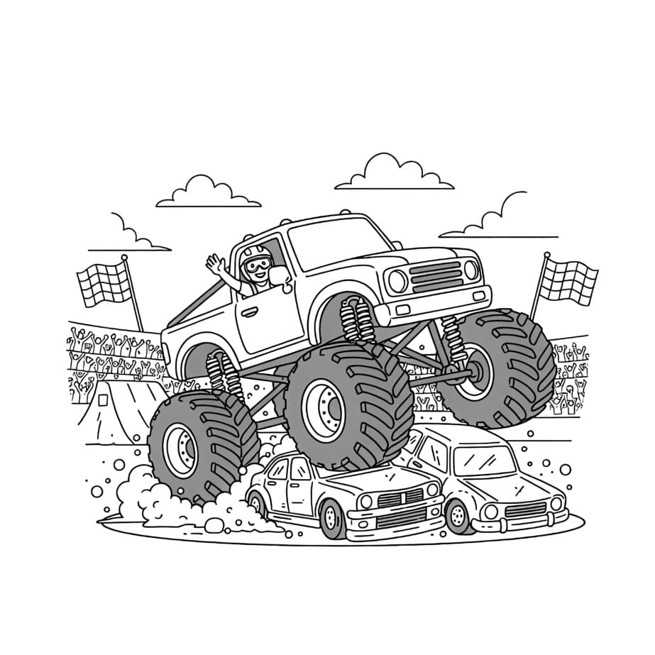 Monster Truck Coloring Page Printable