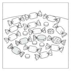 Candy Color Sheet - Printable Coloring page