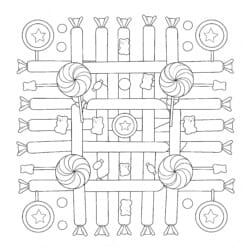 Candy Colouring Sheet - Printable Coloring page