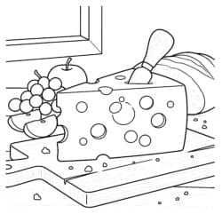 Cheese Coloring Page - Printable Coloring page