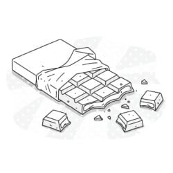 Chocolate Bar Coloring Page - Printable Coloring page