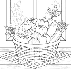 Coloring Picture Of Vegetables - Printable Coloring page