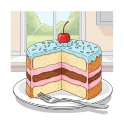Cake Picture For Coloring - Origin image
