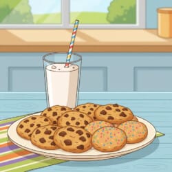 Cookies And Milk Coloring Page - Origin image