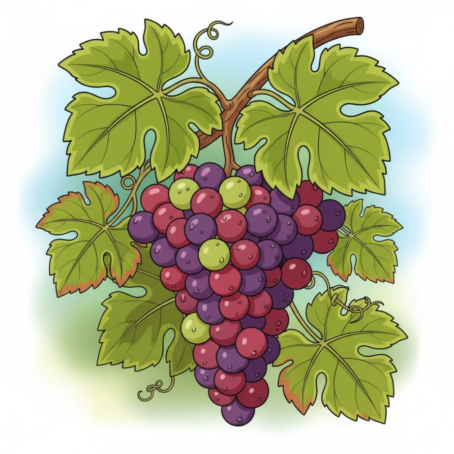 Coloring Picture Of Grapes 2