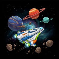 Space Ship Coloring Page - Origin image