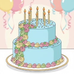 Cake Coloring Picture - Origin image