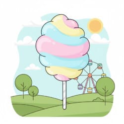 Cotton Candy Coloring Sheet - Origin image