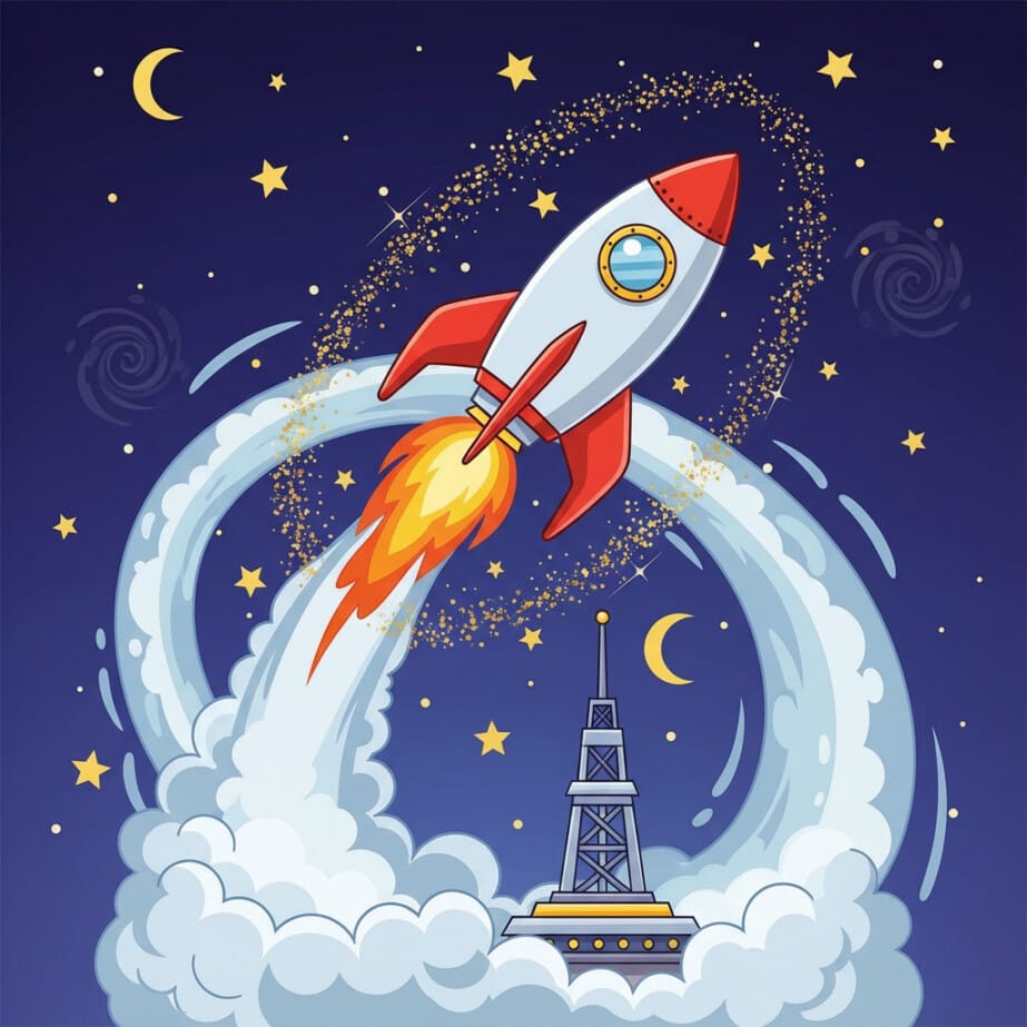 Coloring Page Of A Rocket Ship 2