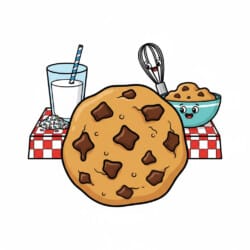 Chocolate Chip Cookie Coloring Page - Origin image