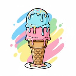 Coloring Picture Ice Cream - Origin image