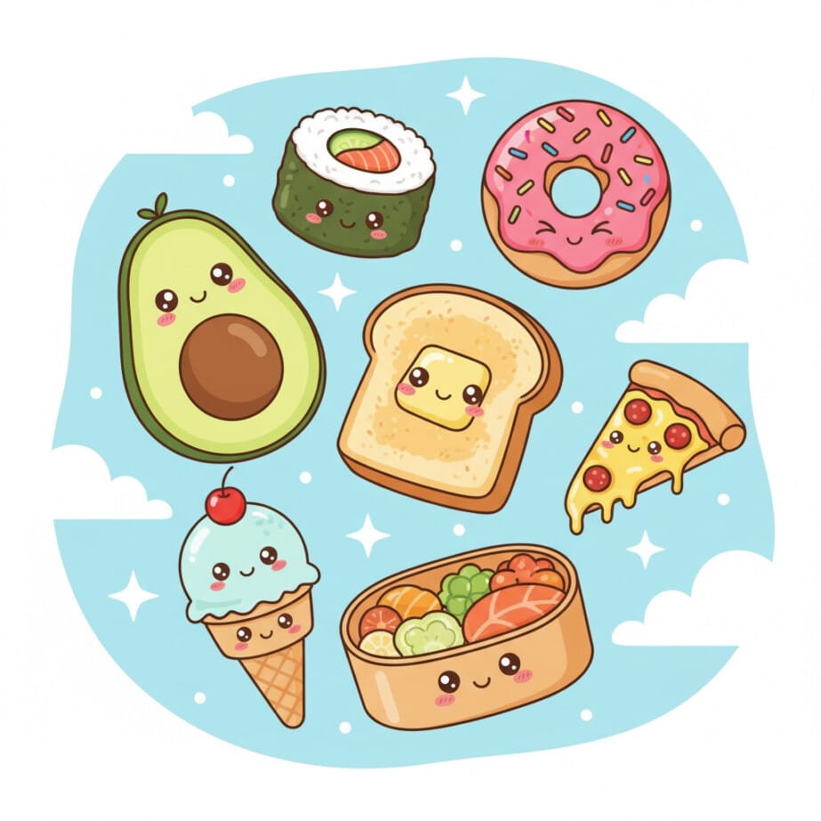 Coloring Cute Food 2