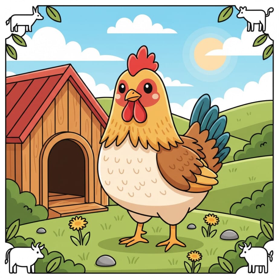Chicken For Coloring 2