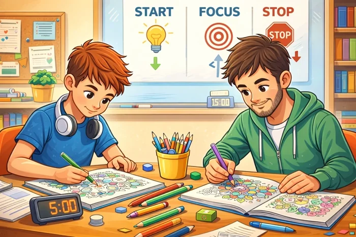 Coloring with ADHD: how to switch on focus