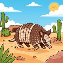 Armadillo Rolling Ball Coloring Page - Origin image