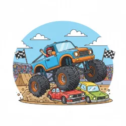 Monster Truck Coloring Page Printable - Origin image