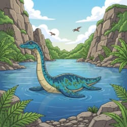 Göldeki Plesiosaurus Boyama Sayfası - Orijinal görüntü
