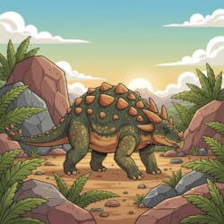 Zırh Plakalı Ankylosaurus Boyama Sayfası - Orijinal görüntü