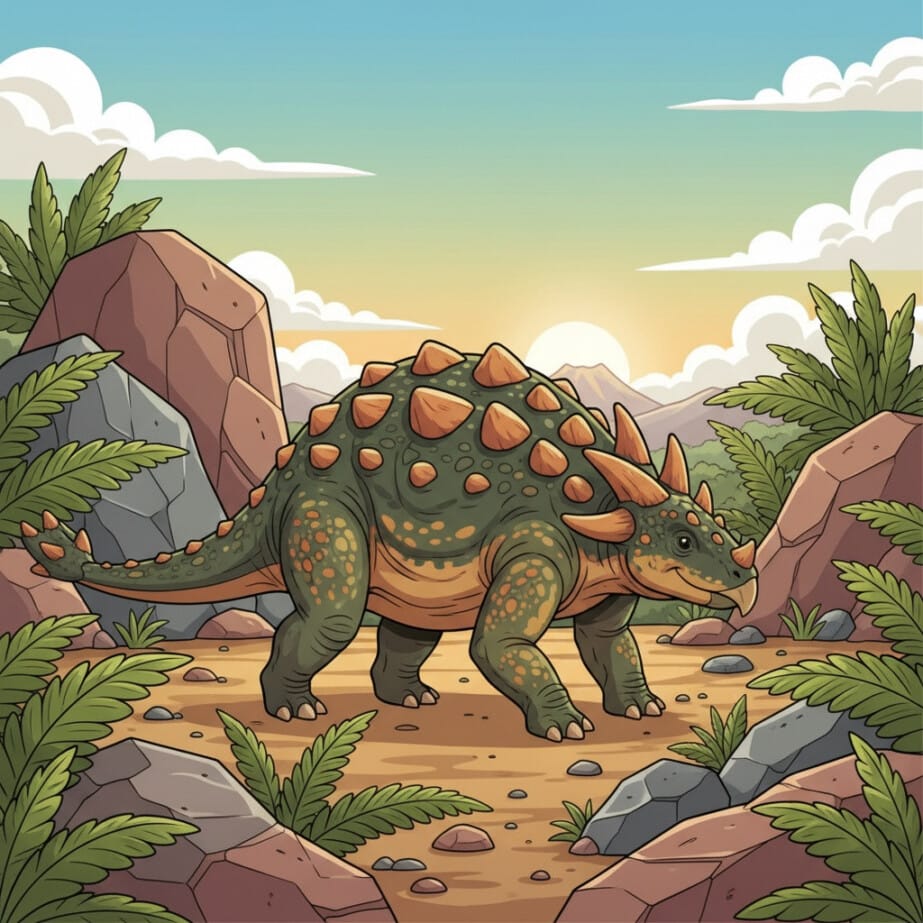 Zırh Plakalı Ankylosaurus Boyama Sayfası 2